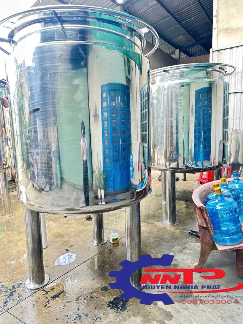 gia công bồn inox công nghiệp