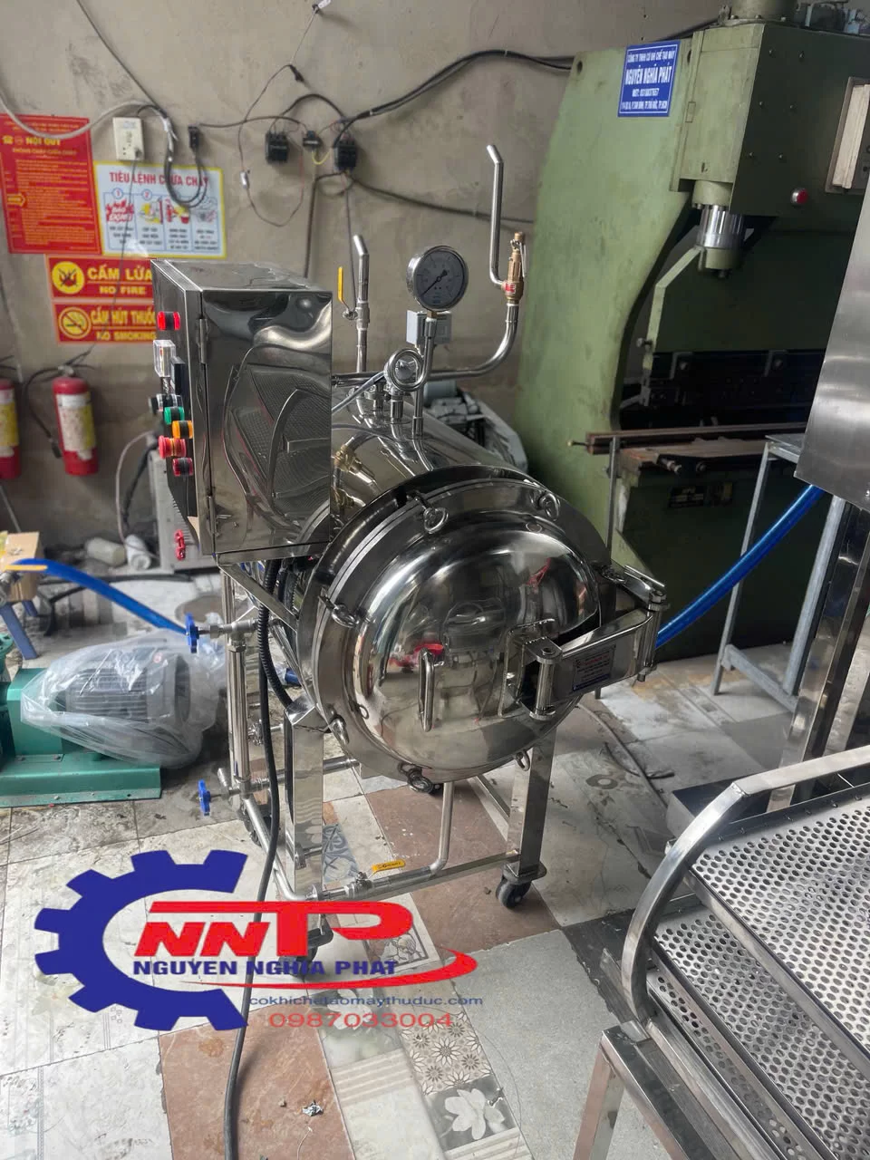 nồi hấp tiệt trùng 100 lít nằm ngang