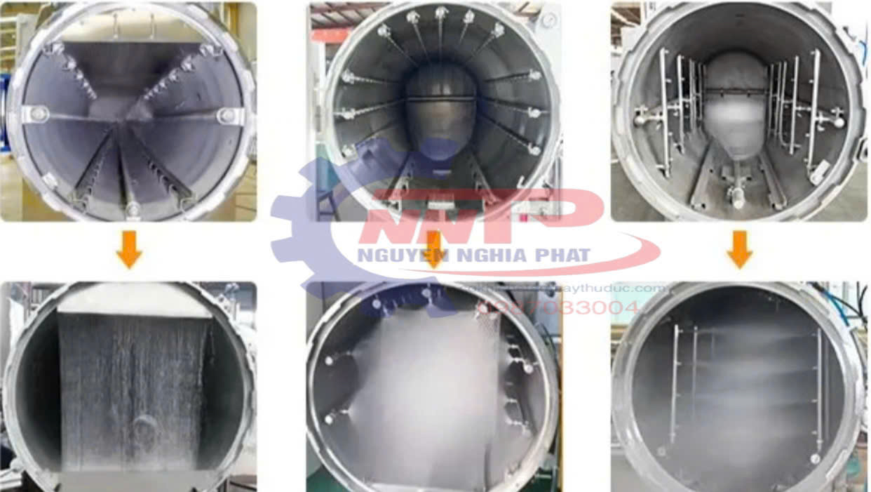 nồi hấp tiệt trùng 100 lít nằm ngang