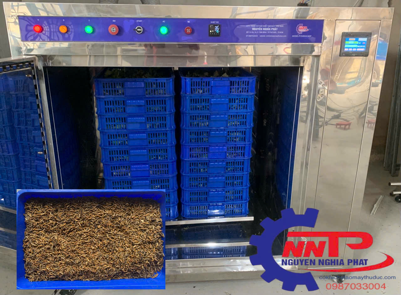 máy sấy sâu canxi