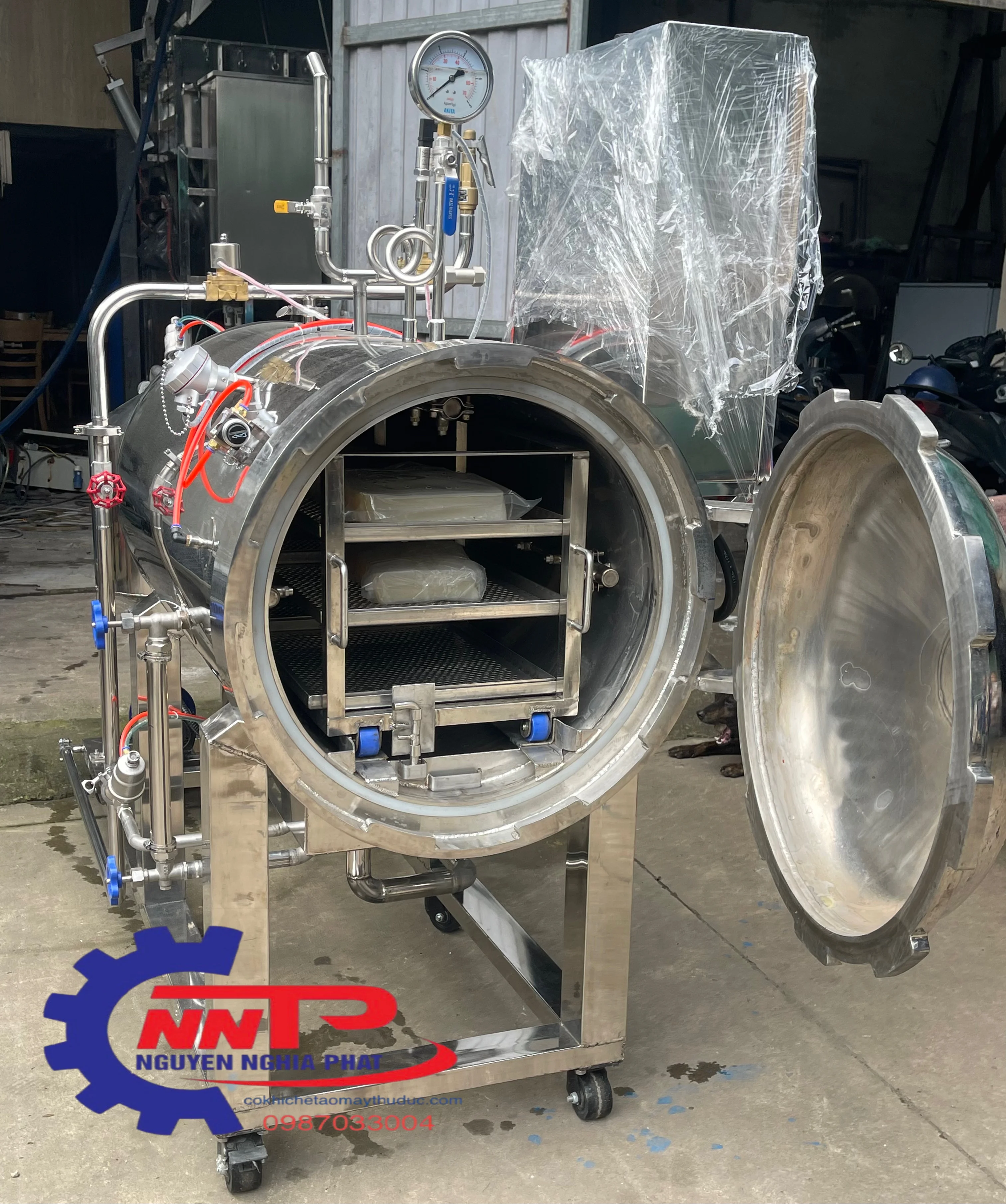 nồi hấp tiệt trùng phun sương 200L