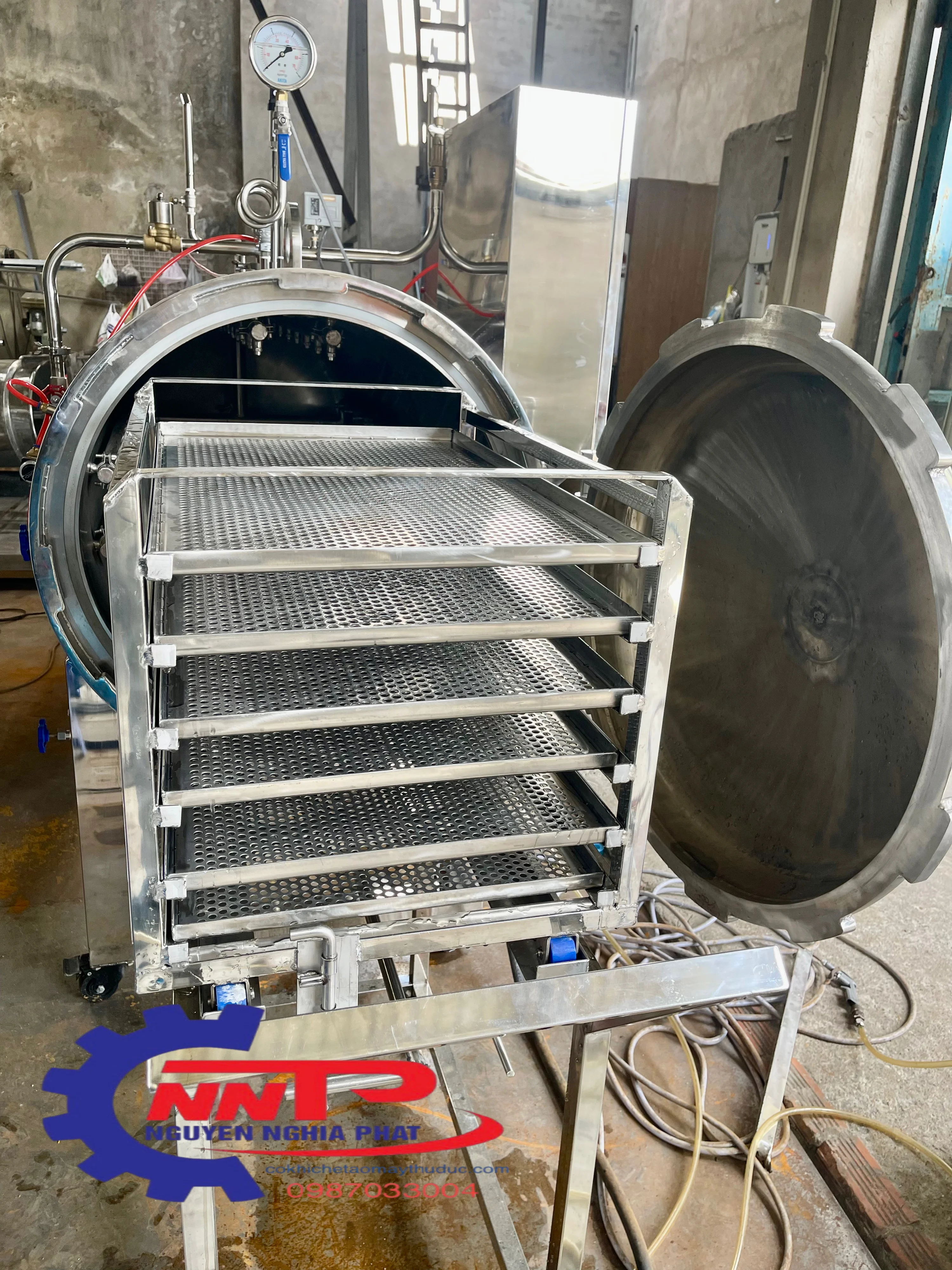 nồi hấp tiệt trùng phun sương 500L