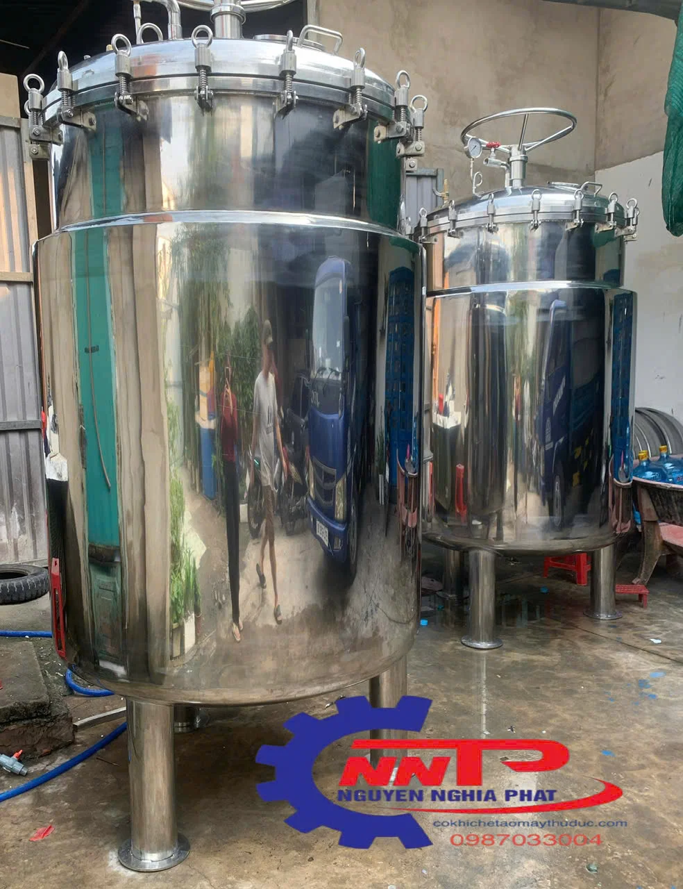Gia công bồn inox công nghiệp