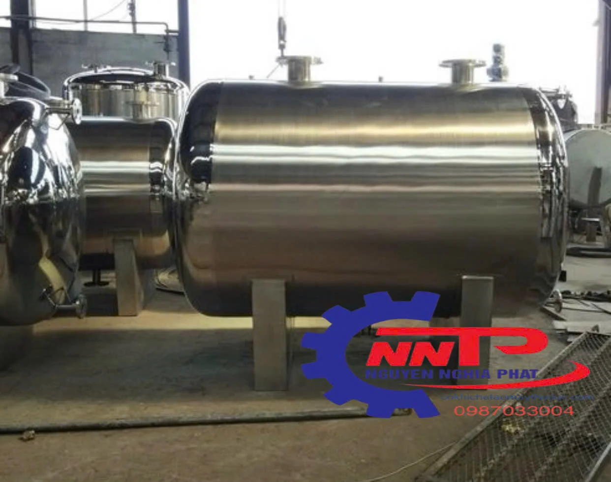 Gia công bồn inox công nghiệp
