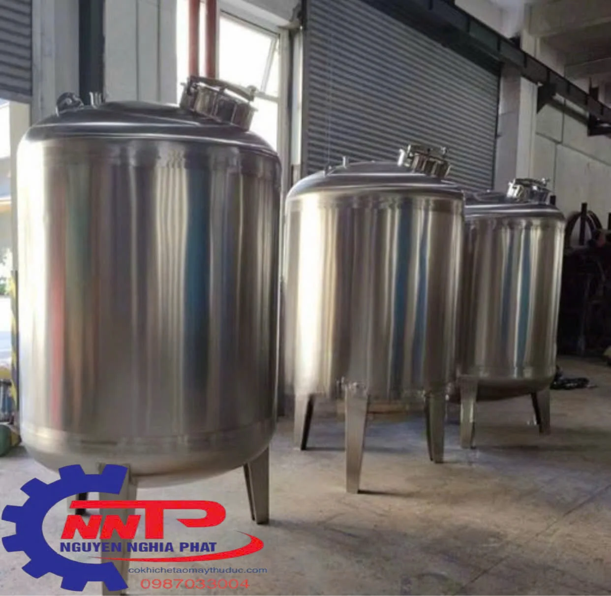 Gia công bồn inox công nghiệp